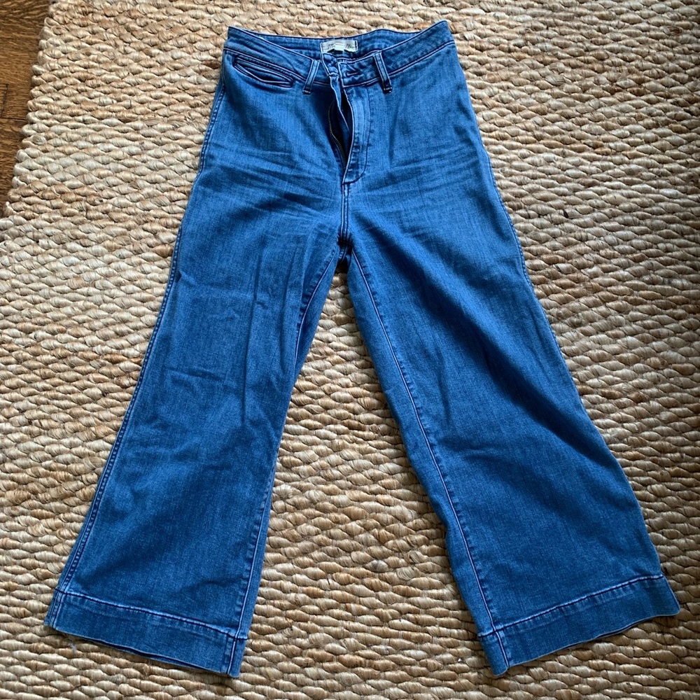 Madewell Emmet wide leg crop jeans